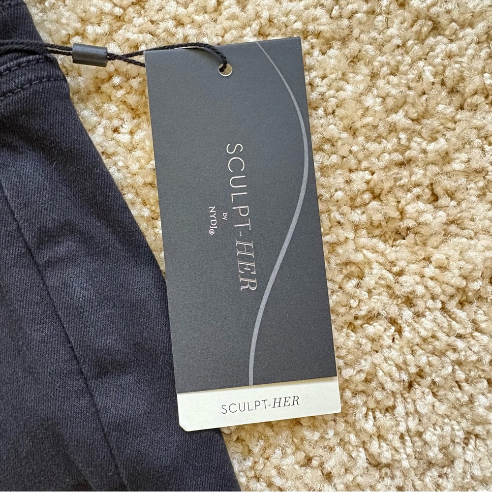NYDJ Sculpt-Her Nova Pull On Skinny Ankle Slit Pants Black XS NWT - Picture 2 of 9